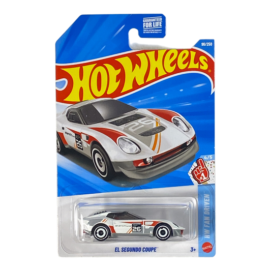 White Hot Wheels El Segundo Coupe HW Fan Driven
