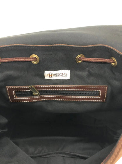 Huntley Equestrian Cowhide Suede Leather Designer Shoulder Backpack