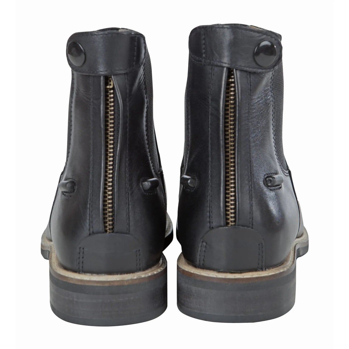 Huntley Equestrian Adult Classic Black Leather Zipper Paddock Boot