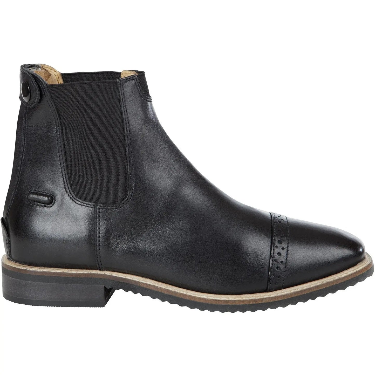 Huntley Equestrian Adult Classic Black Leather Zipper Paddock Boot