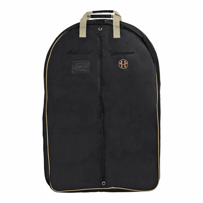 Huntley Equestrian Deluxe Black Travel Carry On Garment Bag with Accessories Zipper Cover for Travel, Business, Horse Shows