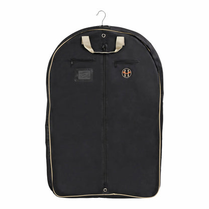 Huntley Equestrian Deluxe Black Travel Carry On Garment Bag with Accessories Zipper Cover for Travel, Business, Horse Shows