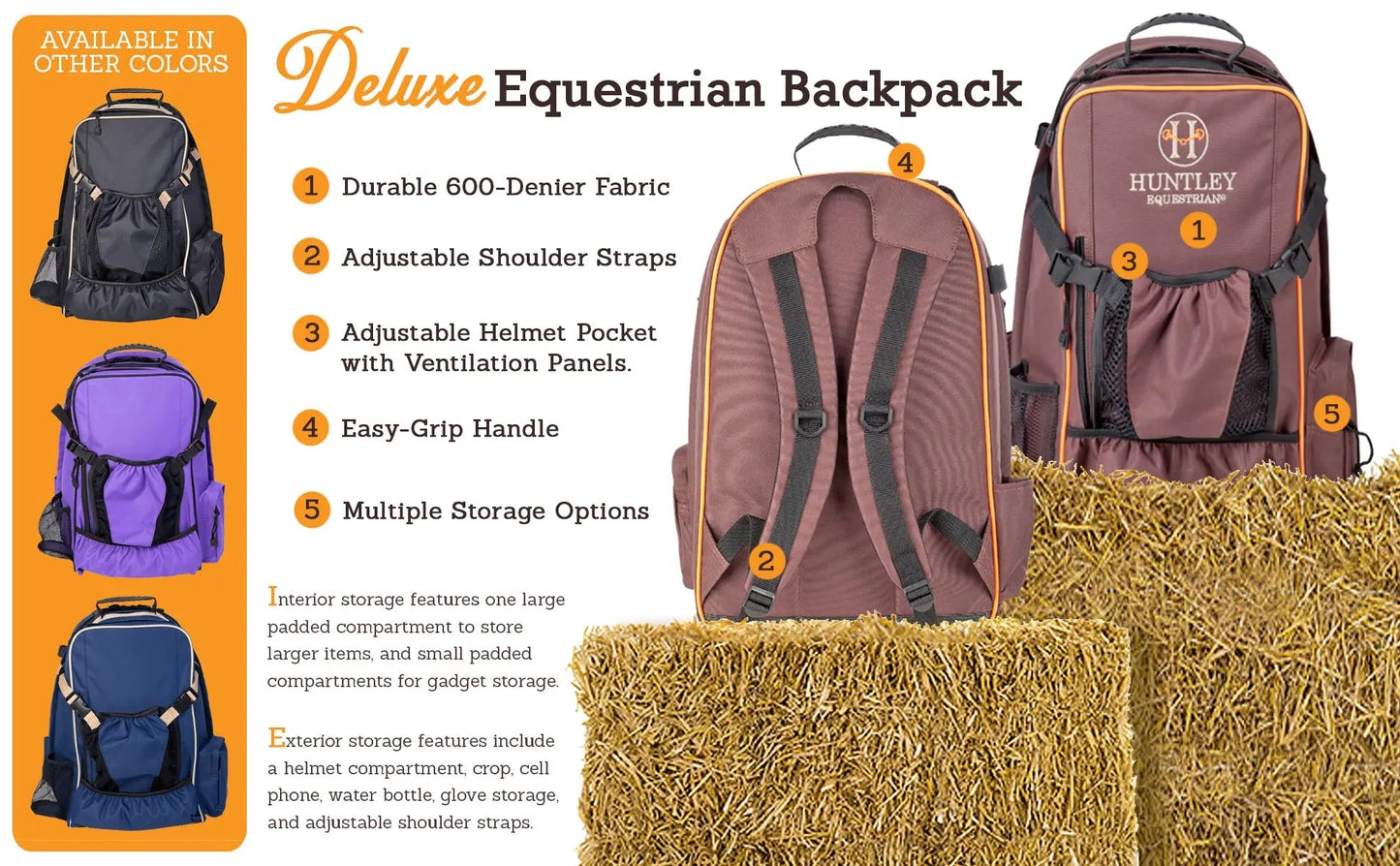 Huntley Equestrian Deluxe Equestrian Backpack
