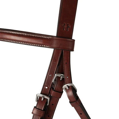 Huntley Equestrian Fancy Stitched Schooling Hunter Bridle with Reins