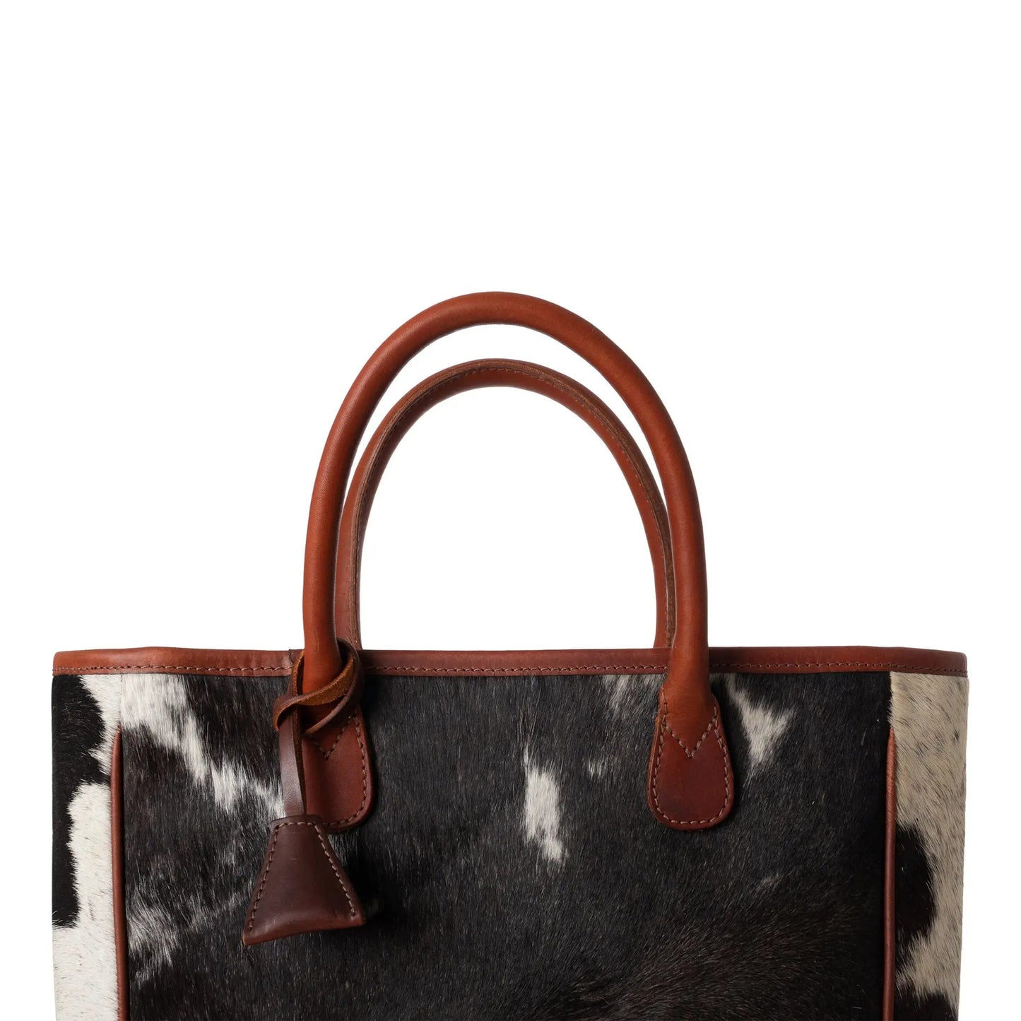 Huntley Equestrian Hair On Hide Cow Leather Tote Handbag