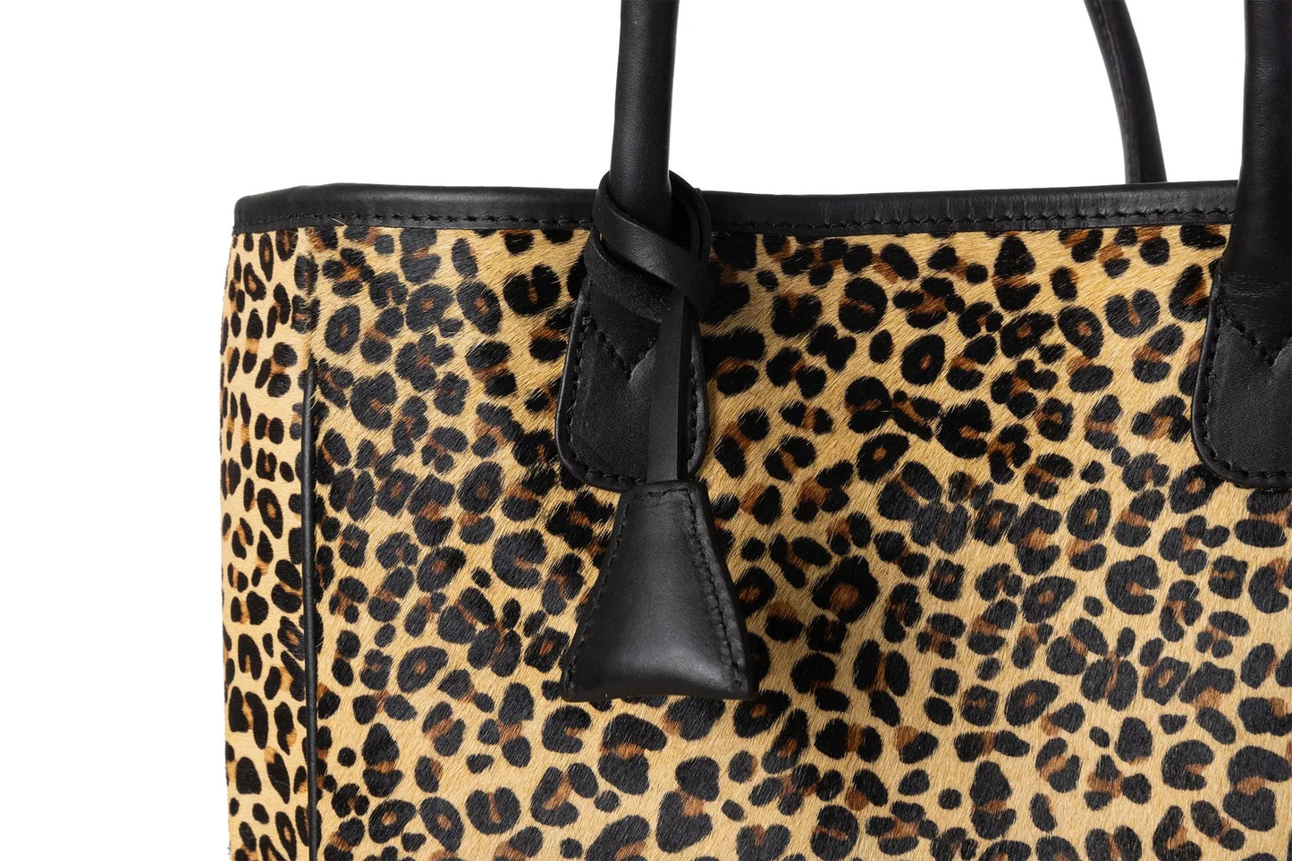 Huntley Equestrian Leopard Hair On Hide Tote Handbag
