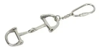 Huntley Equestrian Silver D-Bit Keychain