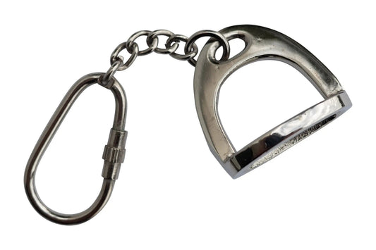 Huntley Equestrian Silver English Stirrup Keychain