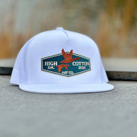 Duck Patch White Flat Bill