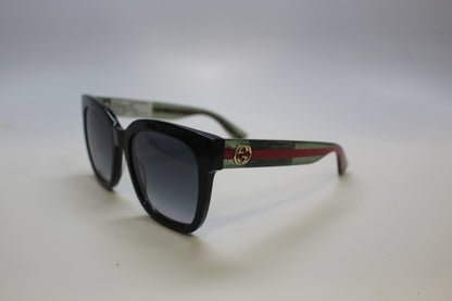Gucci GG0034SN-002 54 mm Women’s Sunglasses – Black Acetate Frame with Grey Gradient Lenses | Authentic Luxury Eyewear