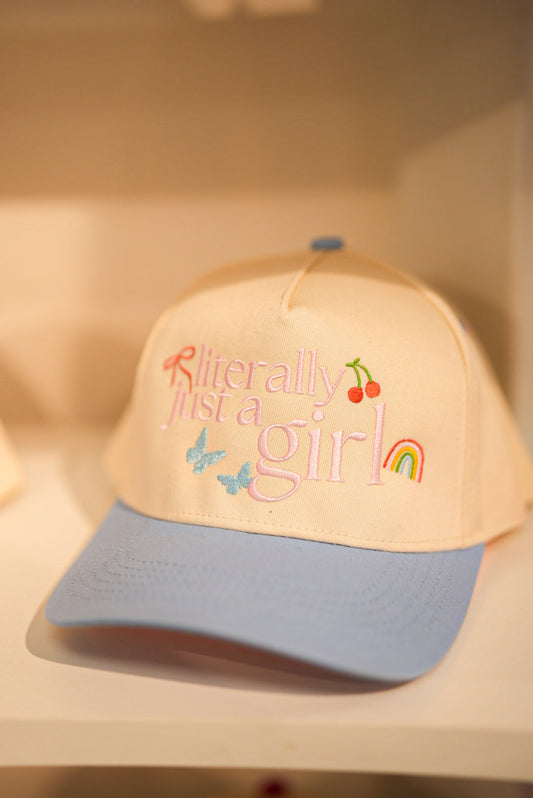 LITERALLY JUST A GIRL ICON CANVAS CAP