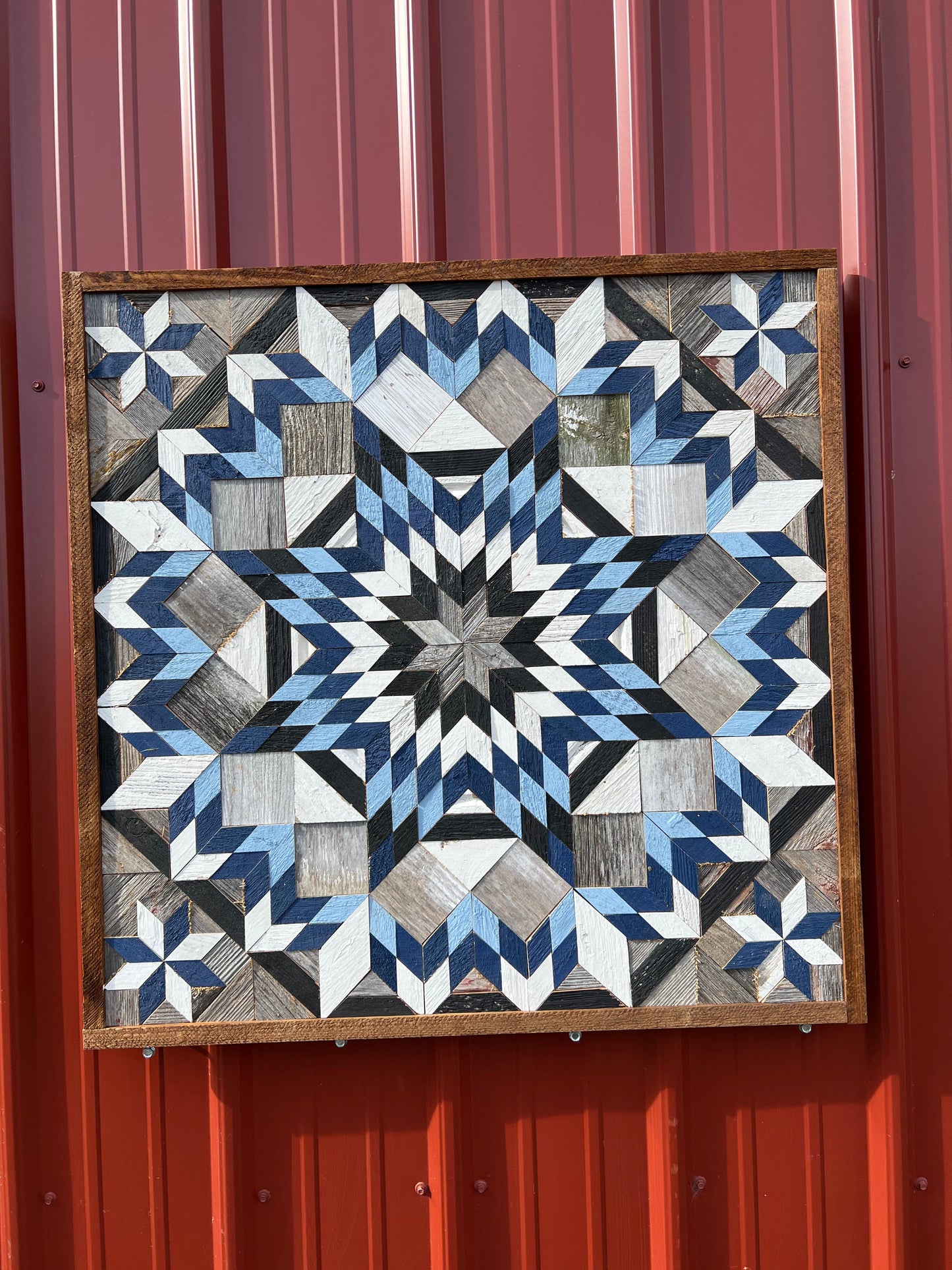 Amish Handmade Barn Quilt Wall Art – Reclaimed Barn Wood – 30.5” x 30.5”