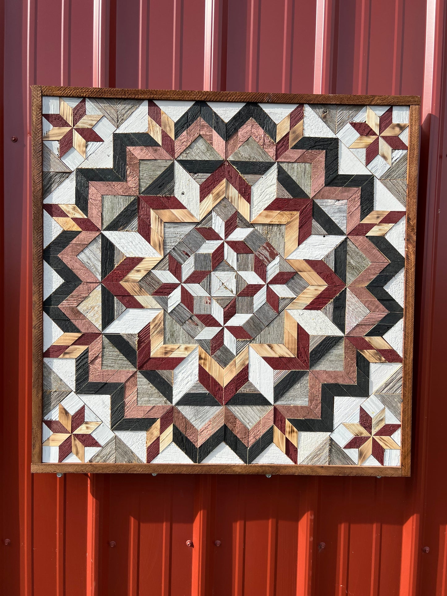 Amish Handmade Barn Quilt Wall Art – Reclaimed Barn Wood – 30.5” x 30.5”