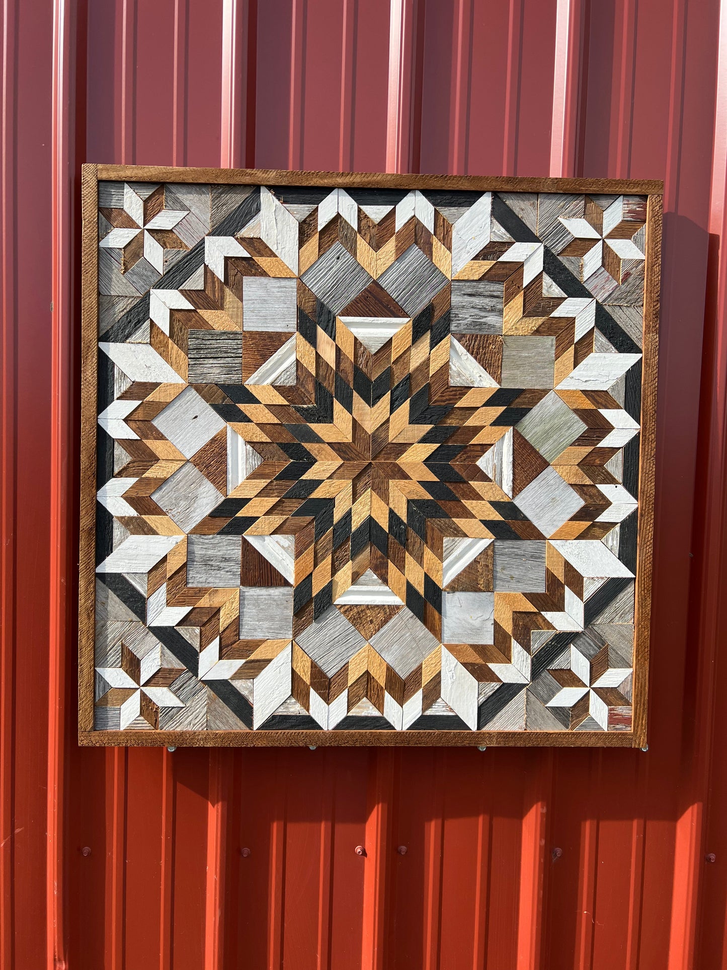 Amish Handmade Barn Quilt Wall Art – Reclaimed Barn Wood – 30.5” x 30.5”