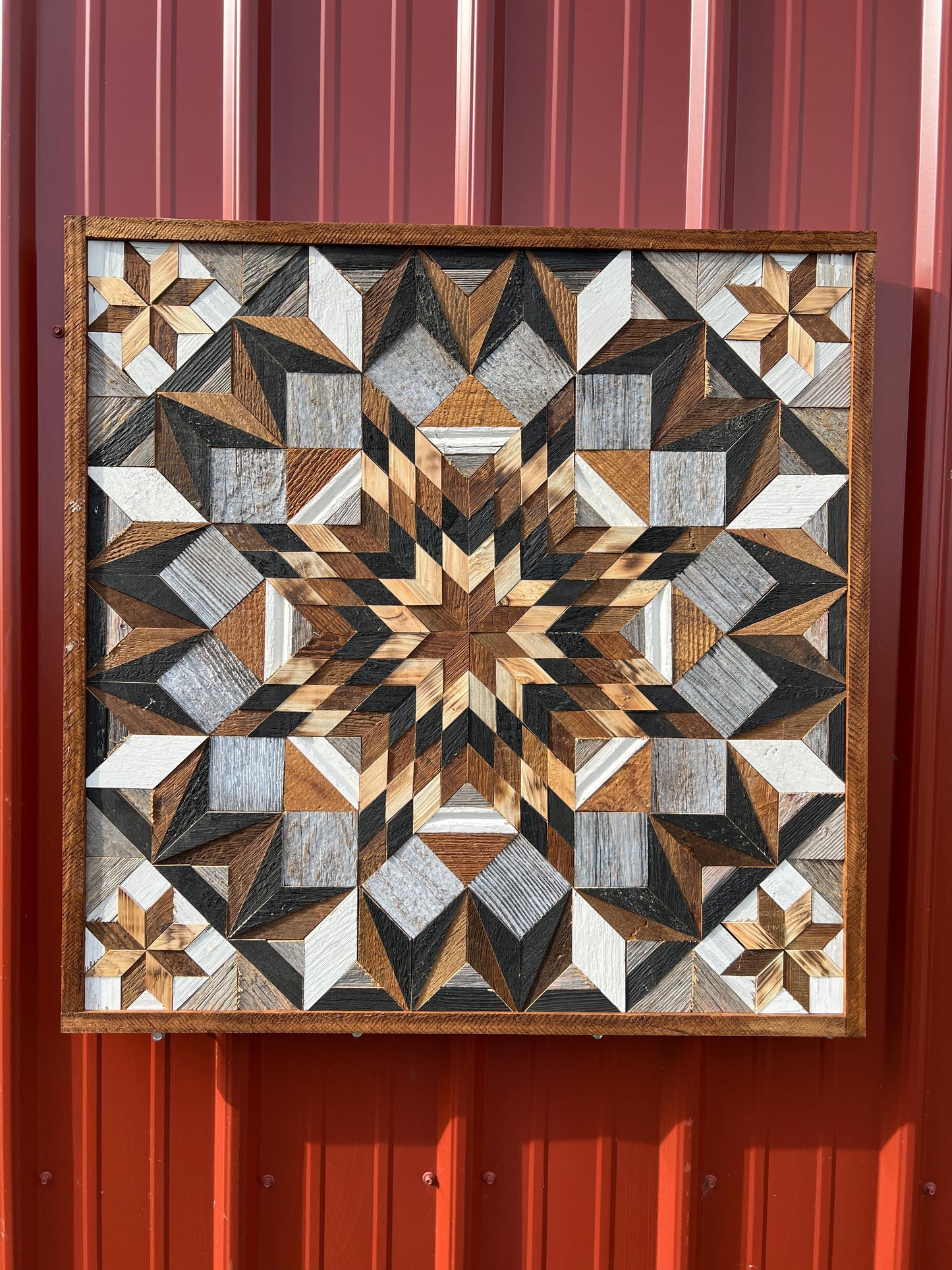 Amish Handmade Barn Quilt Wall Art – Reclaimed Barn Wood – 30.5” x 30.5”
