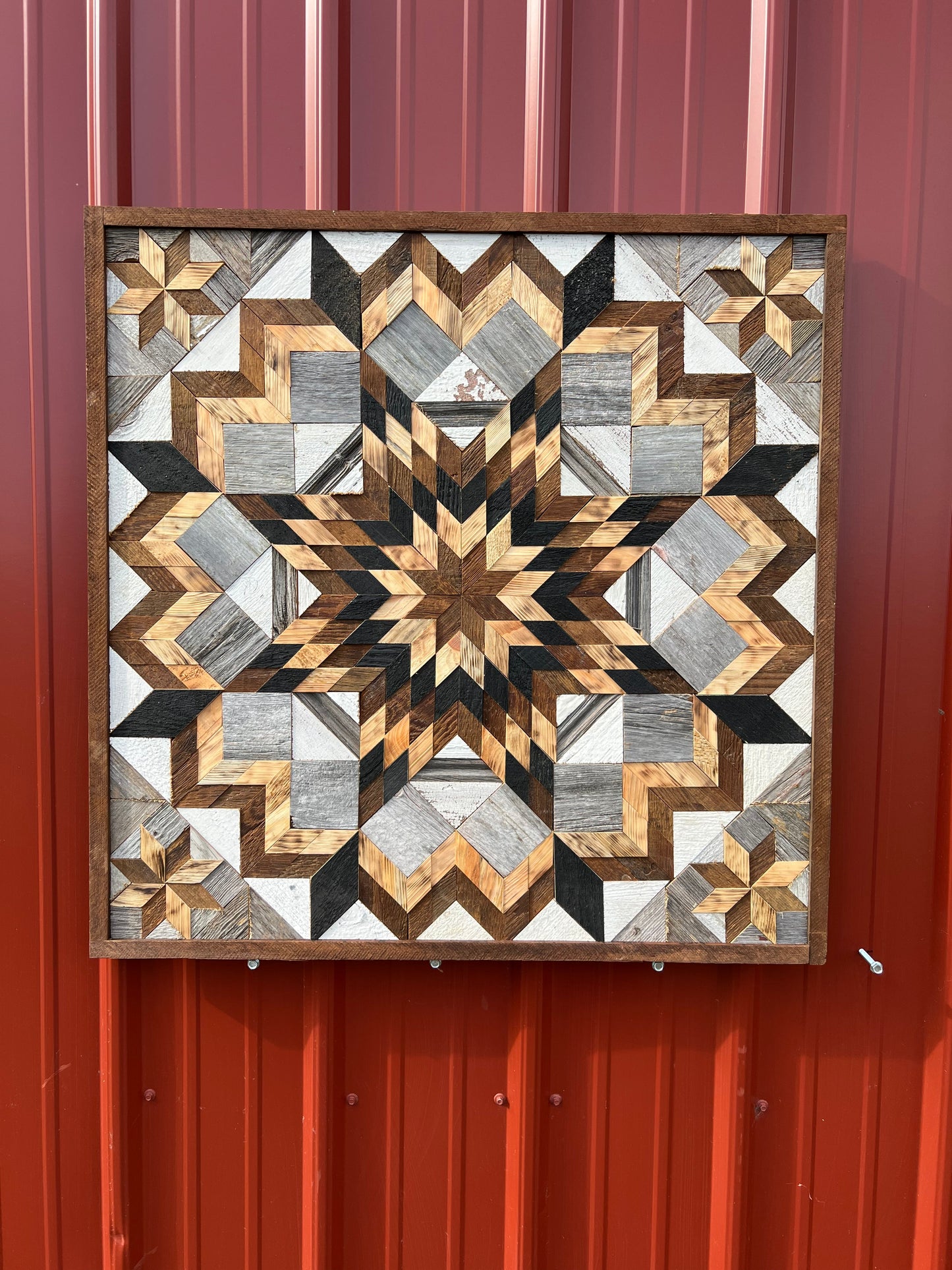 Amish Handmade Barn Quilt Wall Art – Reclaimed Barn Wood – 30.5” x 30.5”