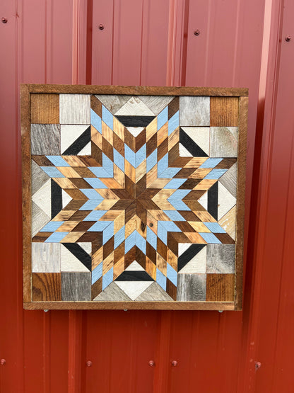 Amish Handmade Barn Quilt - Square (20.75 in x 20.75 in x 1 in)