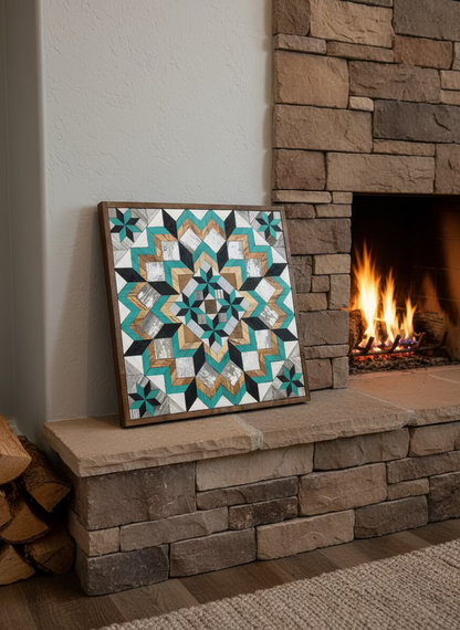 Amish Handmade Barn Quilt Wall Art – Reclaimed Barn Wood – 30.5” x 30.5”