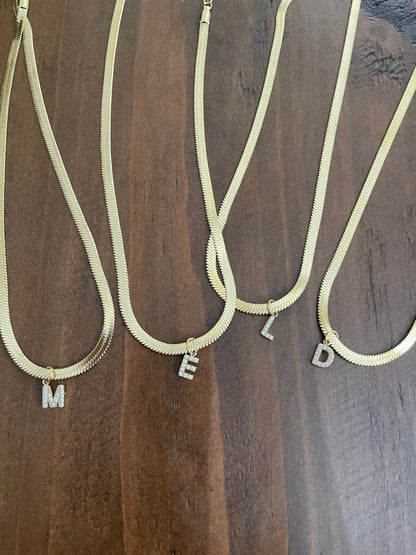 cz initial pendant necklace