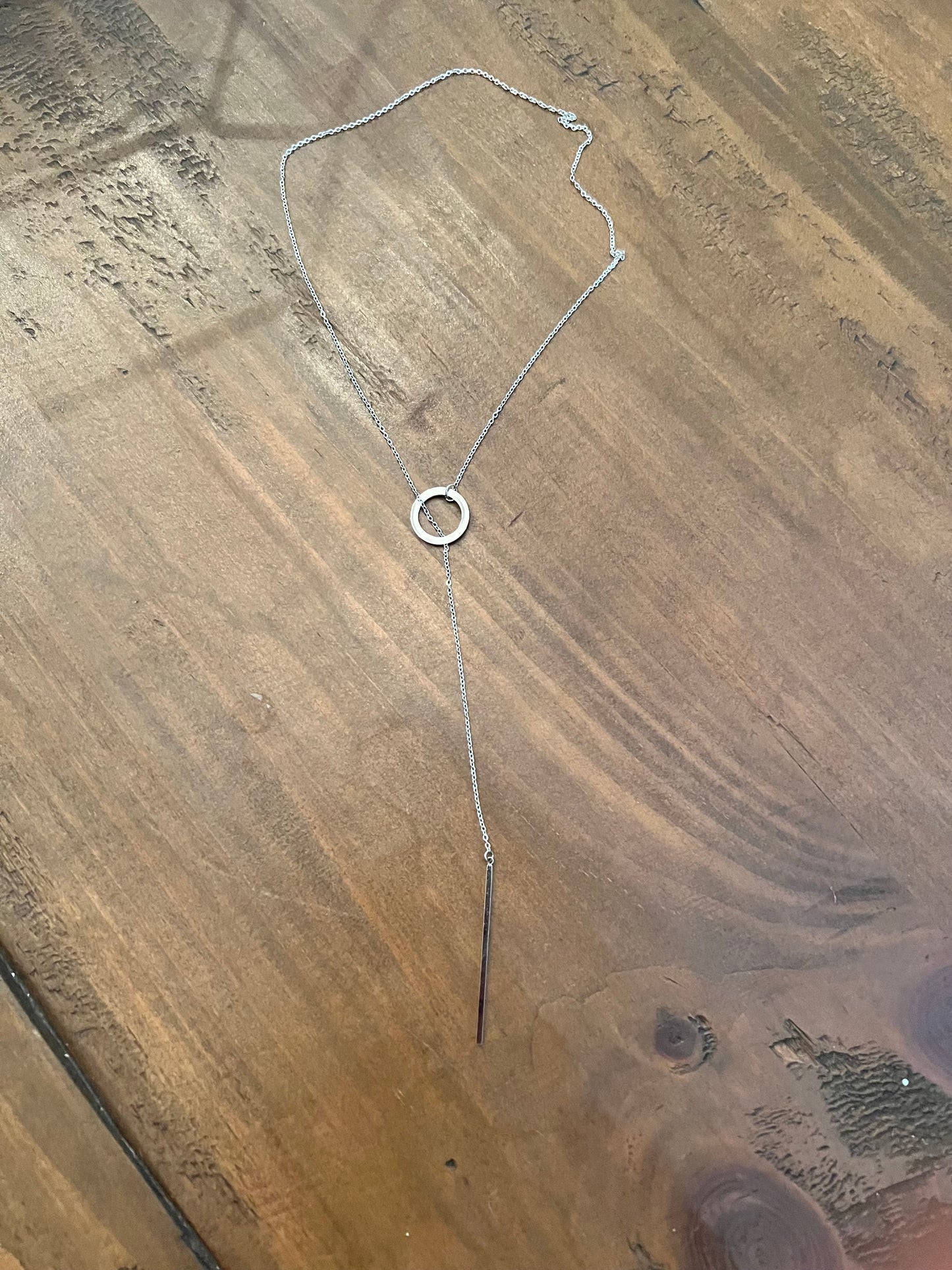 circle lariat necklace
