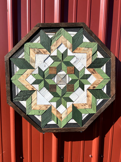 Amish Handmade Barn Quilt - Square (20.75 in x 20.75 in x 1 in)