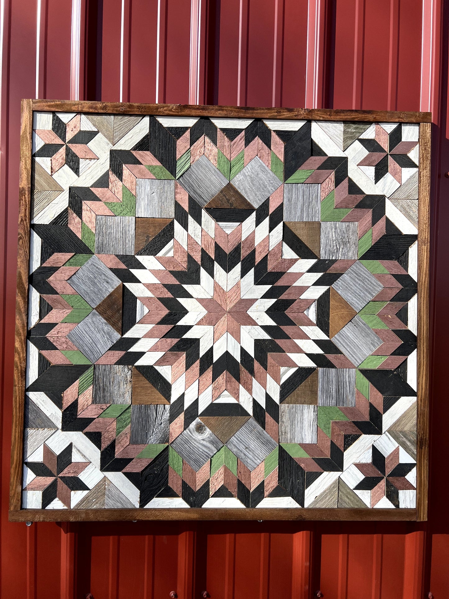 Amish Handmade Barn Quilt Wall Art – Reclaimed Barn Wood – 30.5” x 30.5”