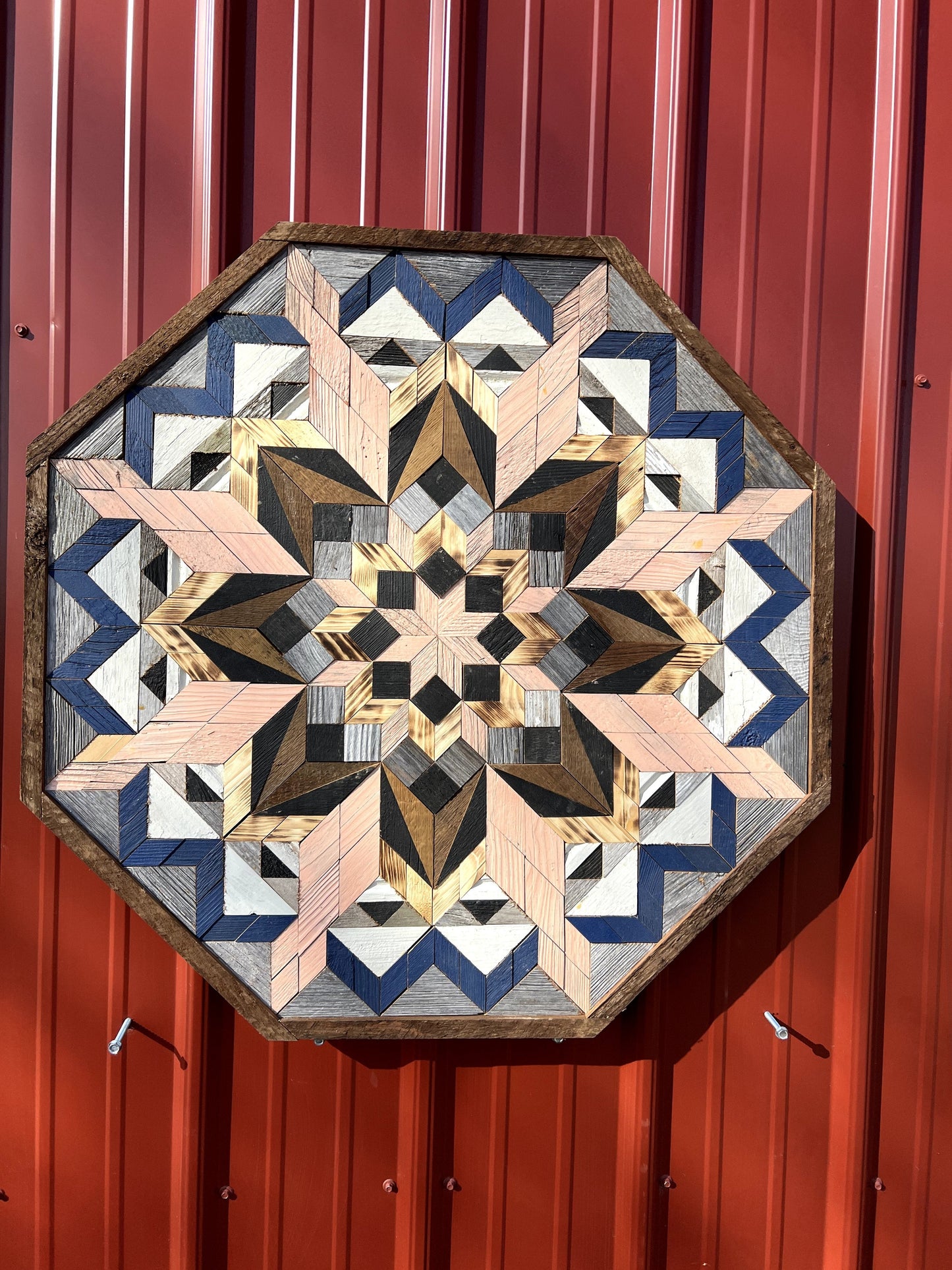 Amish Handmade Barn Quilt Wall Art – Reclaimed Barn Wood – 30.5” x 30.5”