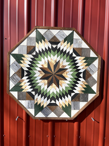 Amish Handmade Barn Quilt Wall Art – Reclaimed Barn Wood – 30.5” x 30.5”