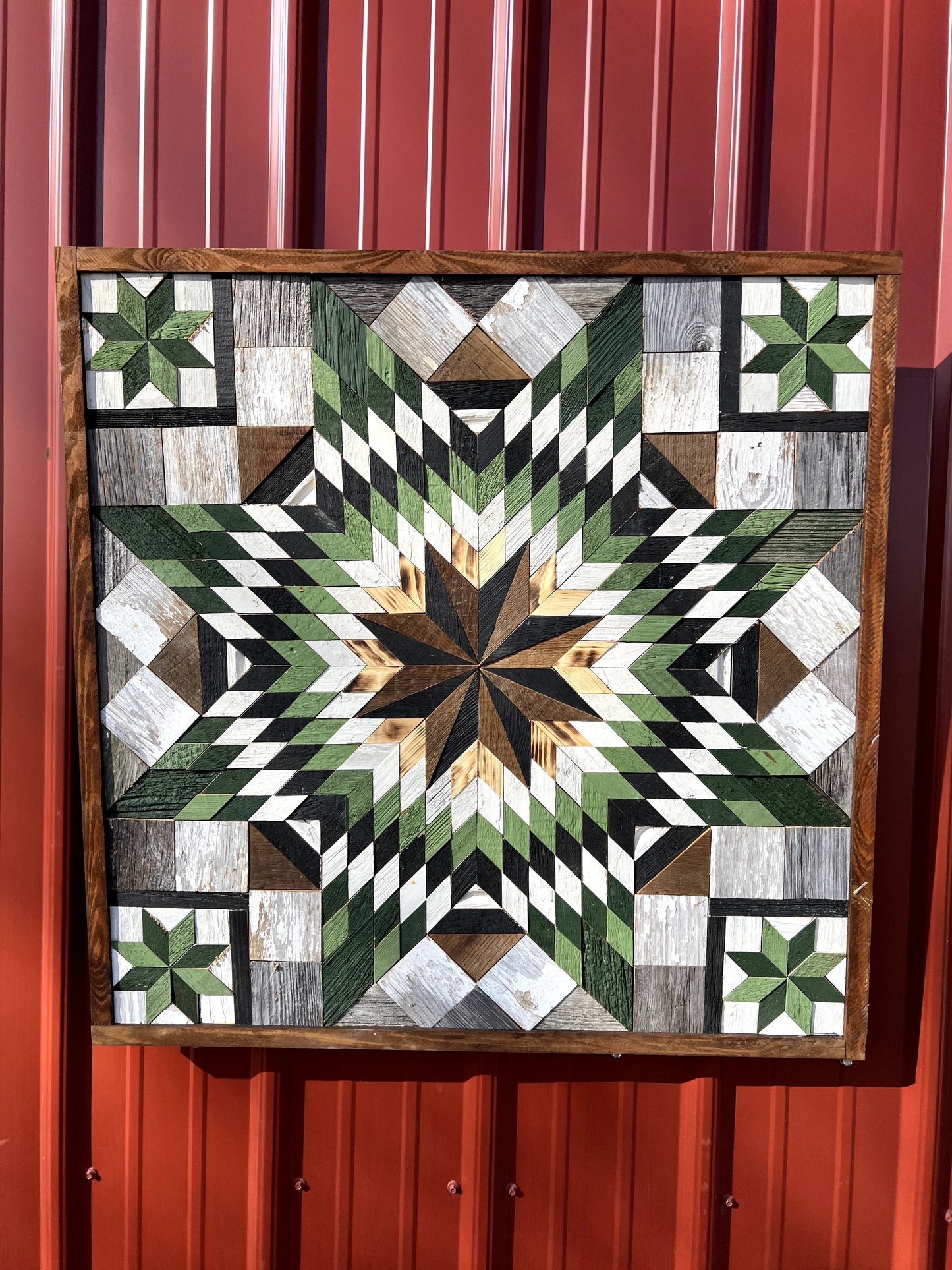 Amish Handmade Barn Quilt Wall Art – Reclaimed Barn Wood – 30.5” x 30.5”
