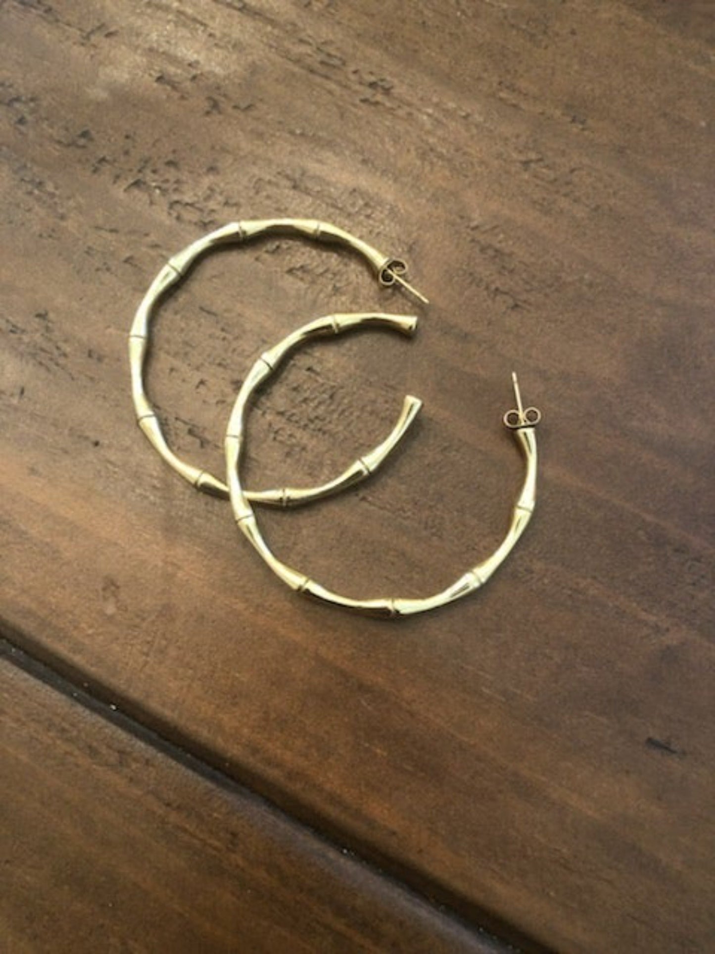 big bamboo hoop earrings