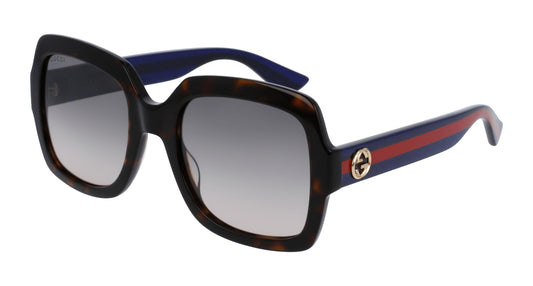 Gucci GG0036SN-004 54 Women’s Sunglasses | Havana Recycled Acetate Frame | Authentic Luxury