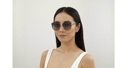 Gucci GG0589SK-001 57 Women’s Sunglasses | Black/Gold Metal Frame | Authentic Luxury