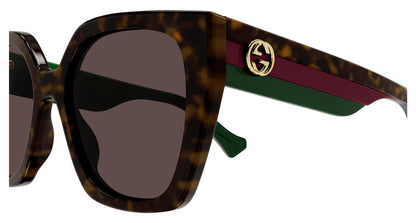 Gucci GG1300S‑002 55 Women’s Sunglasses | Havana Recycled Acetate Frame | Authentic Luxury (UPC 889652415352)