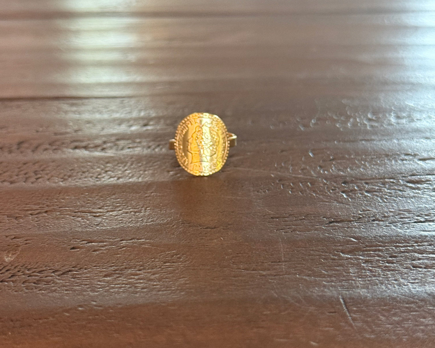 waterproof greek coin ring