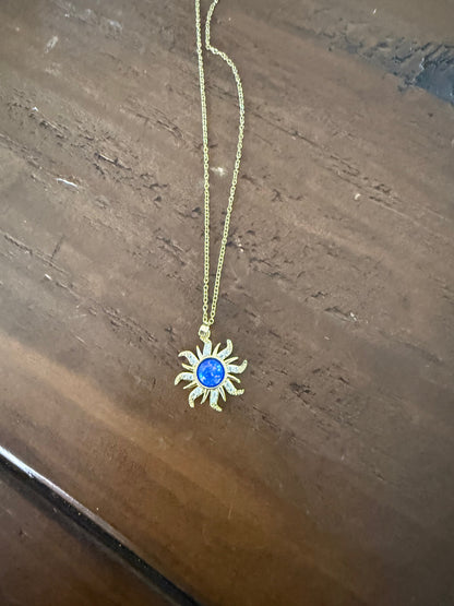 cz sun pendant