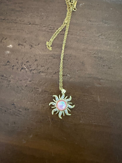 cz sun pendant