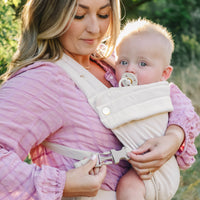 Coco Cream - Cotton Linen Baby Carrier (7-35 lbs)