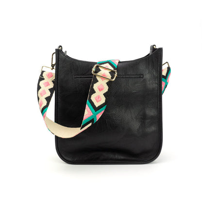 The Sailor | Zippered Crossbody Bag (Black) - Pick Your Strap