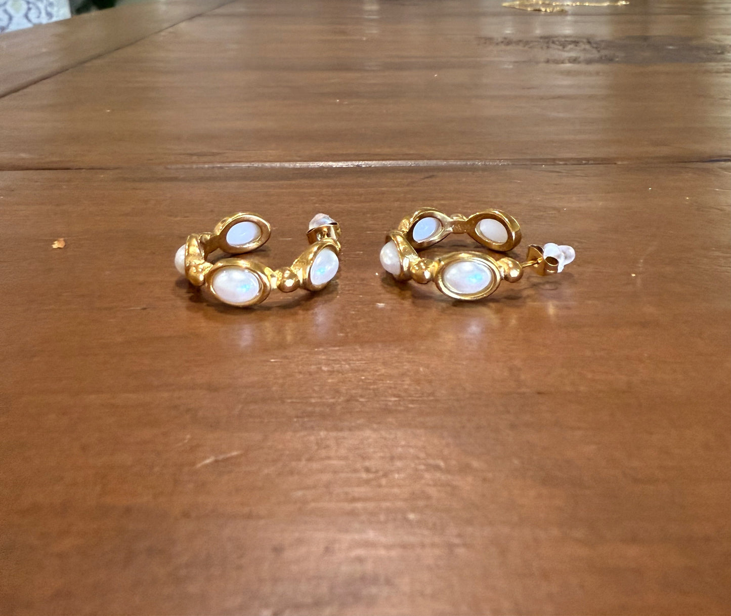 waterproof pearl hoops