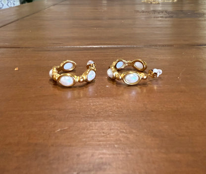 waterproof pearl hoops