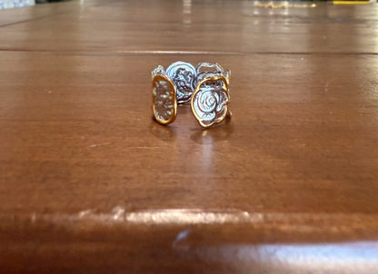 hammered mixed metal waterproof ring