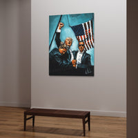 Never Surrender (Blue Background)