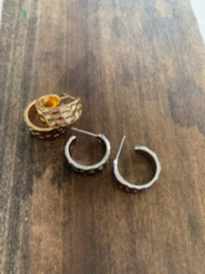 chunky hammered hoops