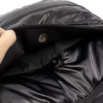 The Carina Puffer Crossbody - Black