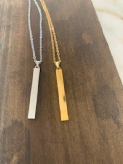 bar pendant necklace