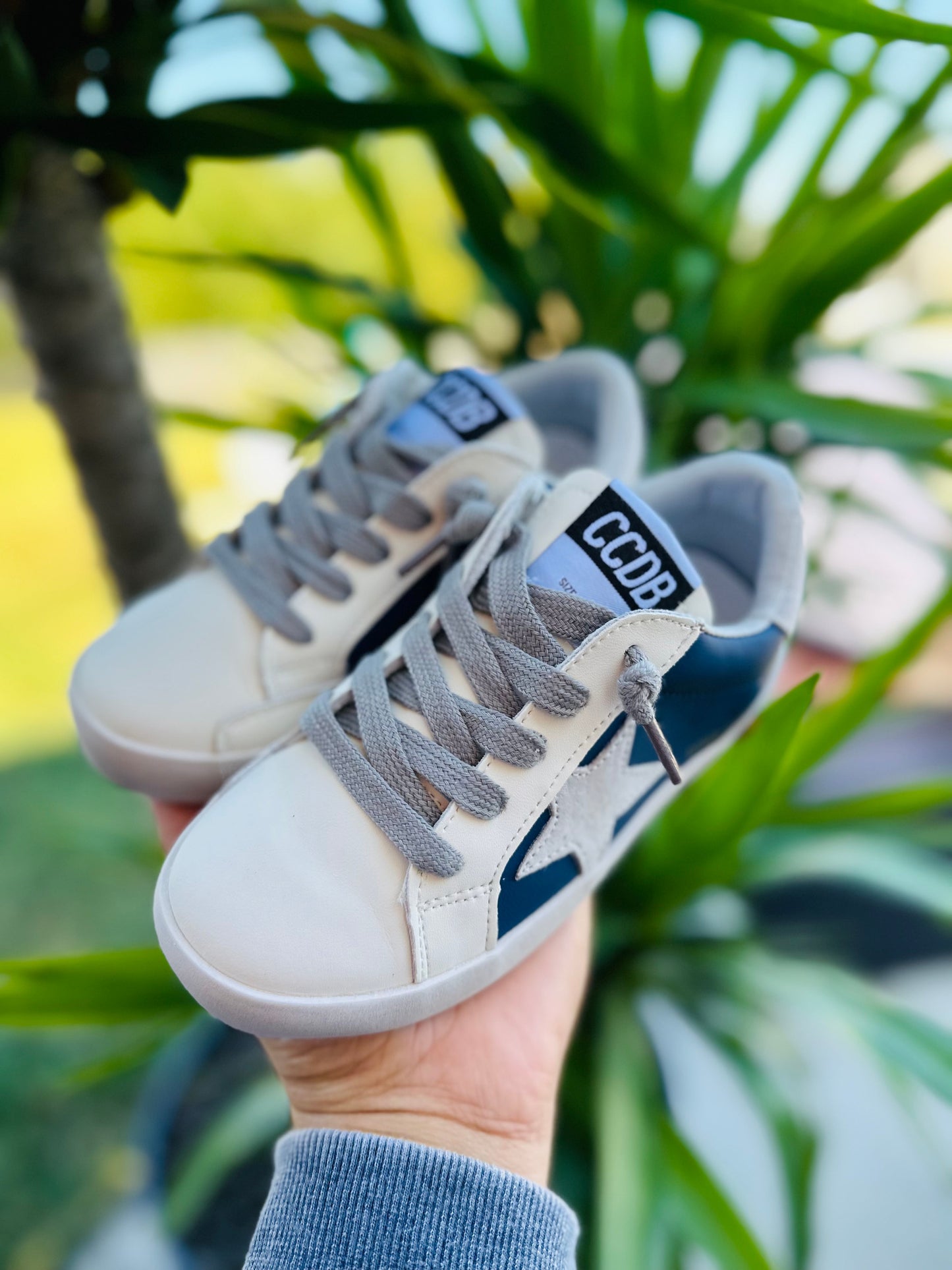 Blue with Grey Star Sneakers