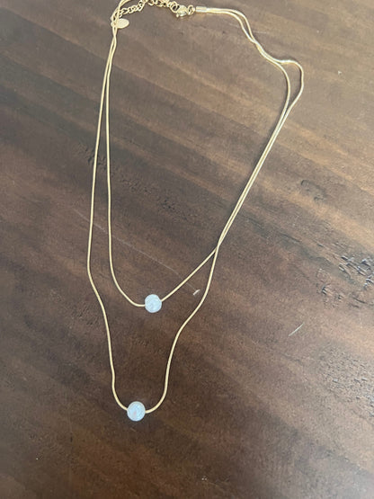 double drop pearl necklace