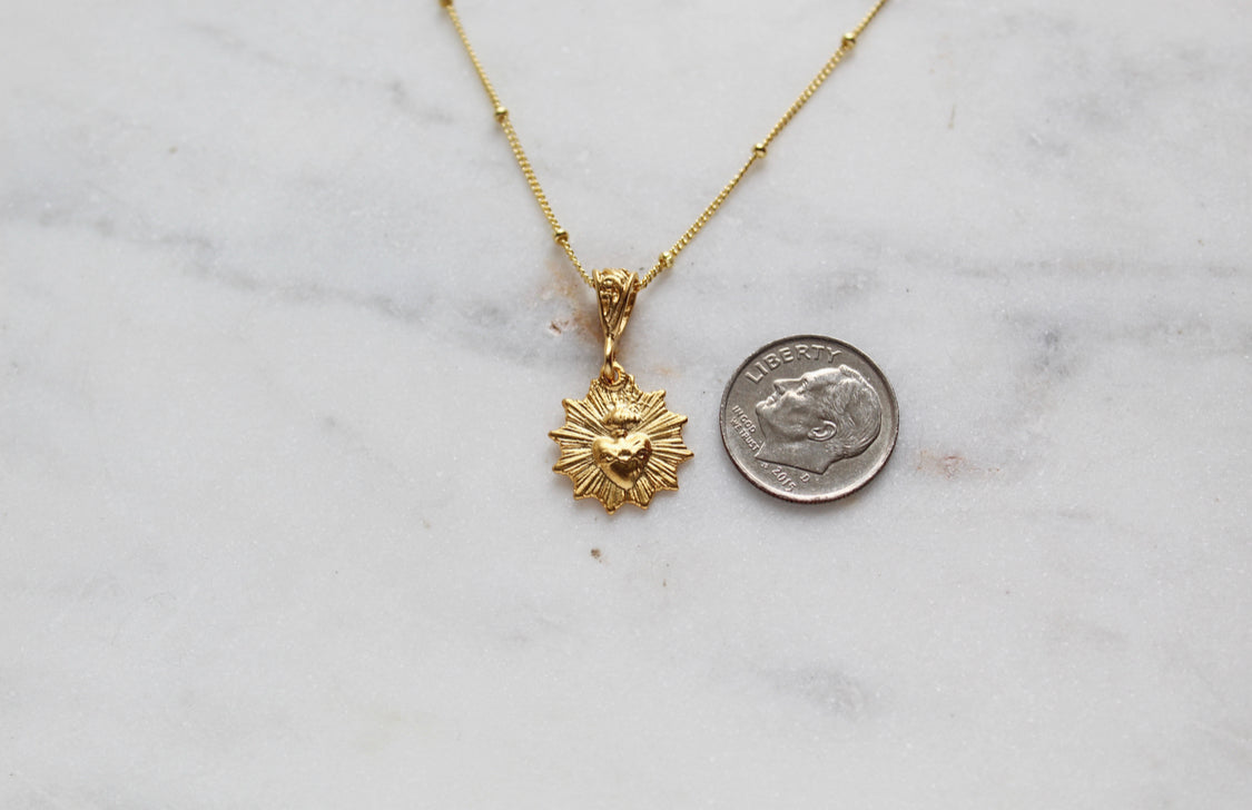 Most Sacred Heart Scalloped Necklace