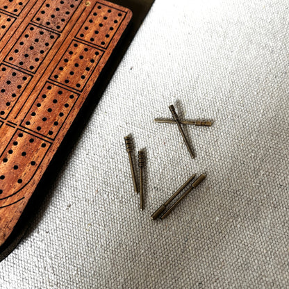 Travel Cribbage Board - Walnut Wood