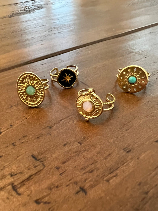 colorful adjustable ring